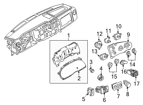 Ford AC2Z-10849-NA Instrument Cluster