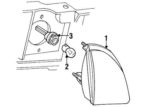 Ford E7ZZ-13200-A Parking Light - Without Bulb