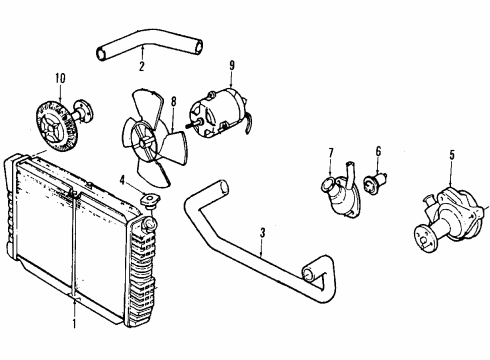 Ford F3ZZ-8600-A Fan Assembly