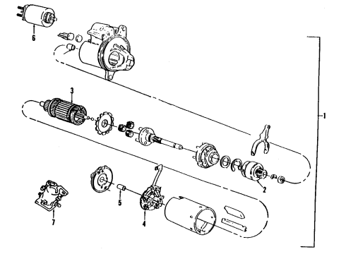 Ford F4TZ-14300-B Battery To Starter Motor Cable