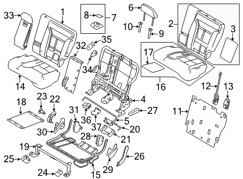 Ford EA1Z-78611A08-CB Head Rest Assembly