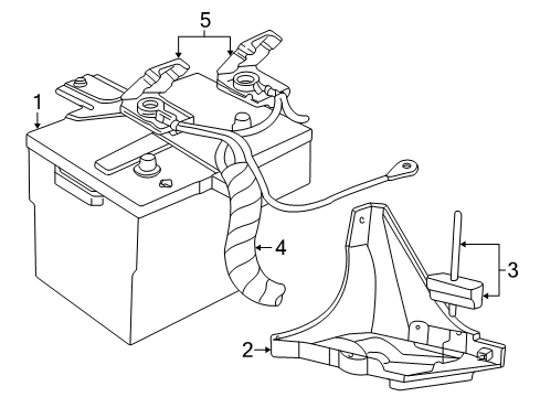 Ford 1W1Z-14300-AA Battery Cable Assembly