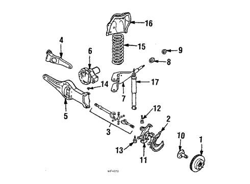 Ford YL2Z-1V102-EA Hub And Disc Assembly