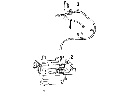 Ford F5OY14301A Cable Assembly