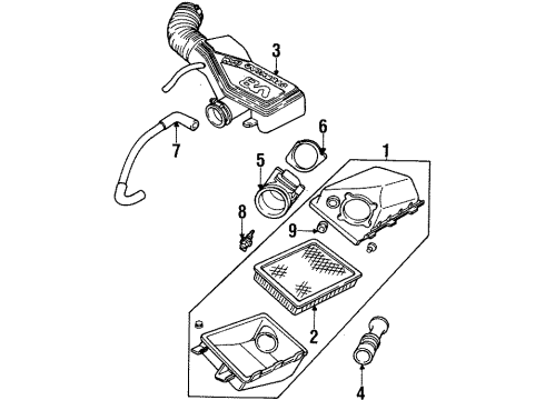 Ford F5AZ9600A Cleaner Assembly Air