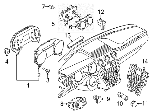 Ford LR3Z-10849-ZA INSTRUMENT CLUSTER