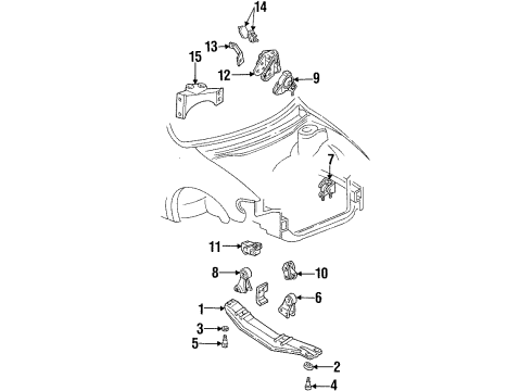 Ford XF5Z-6031-AA Engine Motor Transmission-Insulator Bracket