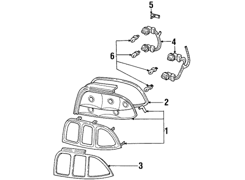 Ford F7ZZ13404CA Lamp Assembly Rear Stop An