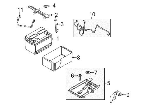 Ford 6E5Z-14300-CR Battery Cable Assembly