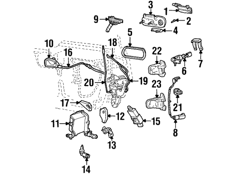 Ford F7OZ-5422405-AA Handle Assy - Door - Outer