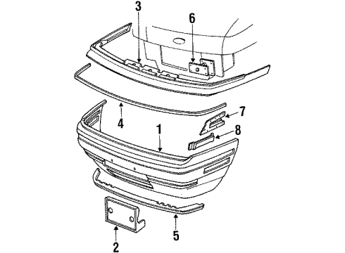 Ford E94Y17A385A Bracket License Plate Black