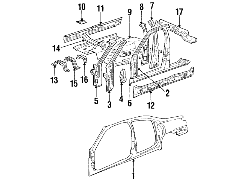 Ford F8RZ5411644BA Member Assembly Floor Cross