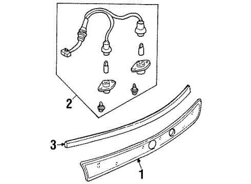 Ford F7CZ-13550-AC Lamp Assembly - Licence Plate