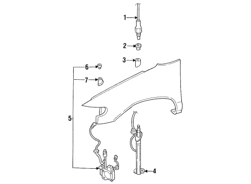 Ford F3XY-18936-B Radio Aerial Support