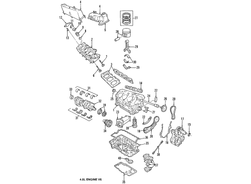 Ford 6L2Z-6100-A Piston And Connecting Rod Assy