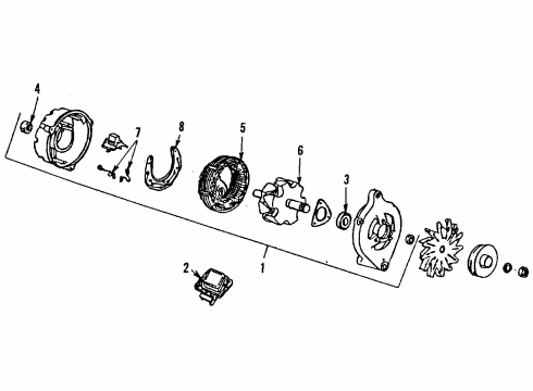 Ford E8DZ-12A112-A Stator Assembly