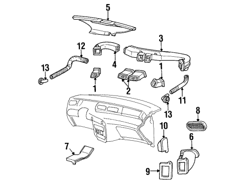 Ford F58Z19E630B Duct Assembly Air Condition