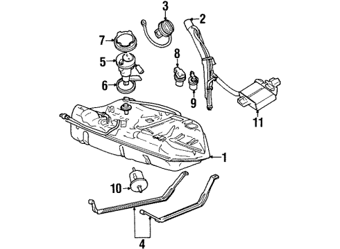 Ford XS8Z-9092-BB Strap Assy - Fuel Tank