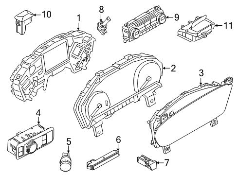 Ford LJ6Z-10849-J INSTRUMENT CLUSTER