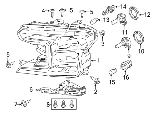 Ford HL3Z-13008-K HEADLAMP ASY