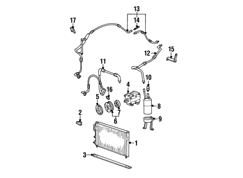 Ford XW2Z-19712-AA Condenser Assembly