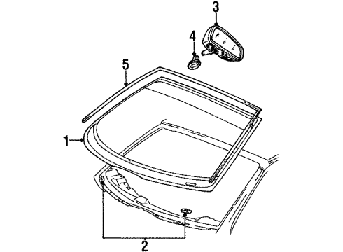 Ford F7OZ19A548AA Compass Assembly Display