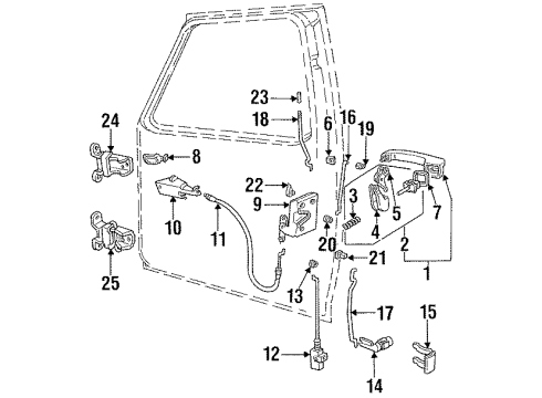 Ford F2TZ-1522135-A Rod - Door Latch To