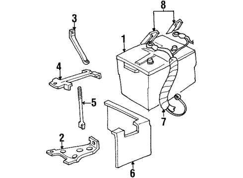 Ford F8AZ-14300-AA Battery Cable Assembly