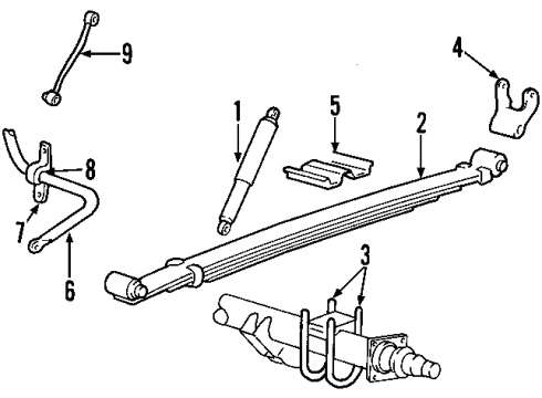 Ford XL3Z-5A772-AA Bar - Rear Stabilizer