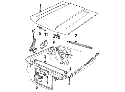 Ford E7ZZ-16738-A Insulator - Hood