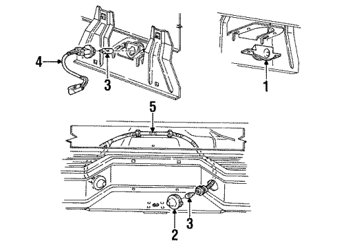 Ford E1FZ-13550-A Lamp Assembly - Licence Plate