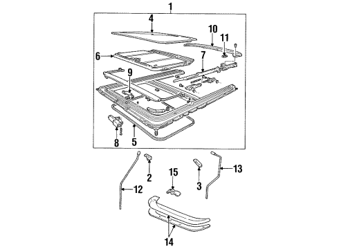 Ford XF5Z-12502E99-AA Bracket - Roof Opening Panel