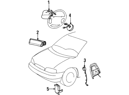 Ford 1F2Z-14B321-CB Sensor Assembly - Air Bag