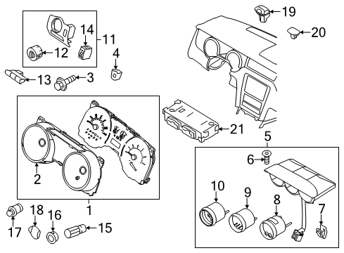 Ford CR3Z-10849-AB Instrument Cluster