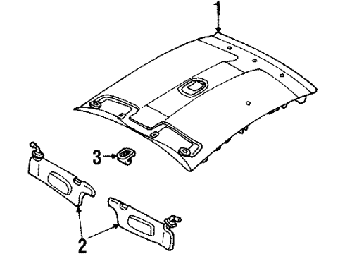 Ford F8CZ5404105DAE Visor Assembly