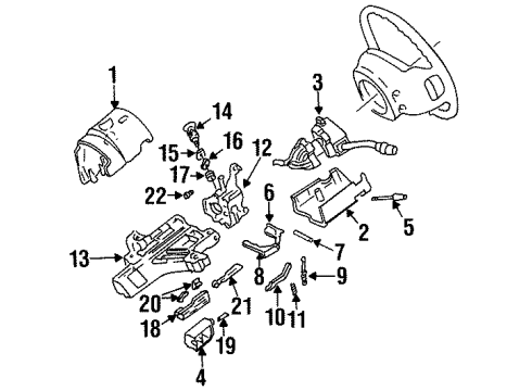 Ford F57Z-1022050-A Lock Cylinder With Keys