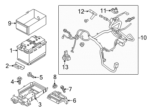 Ford H2GZ-14300-Y Cable Assembly