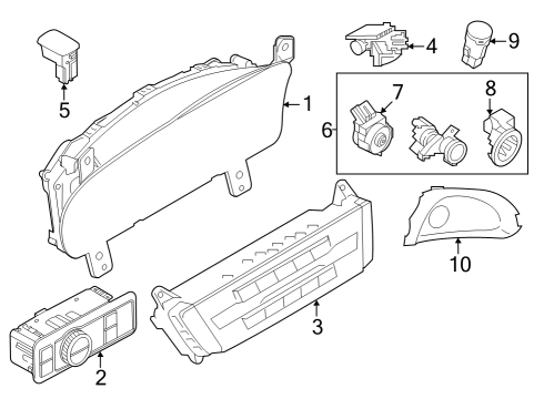 Ford LB5Z-11582-B LOCK CYLINDER WITH KEYS