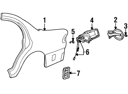 Ford F8OZ-54405A26-AA Door - Fuel Tank Filler Access