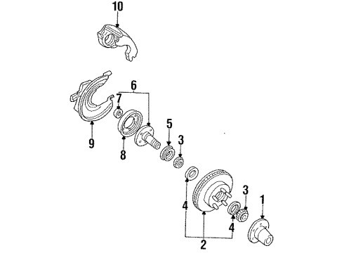 Ford YL5Z-1V102-AB Hub And Disc Assembly