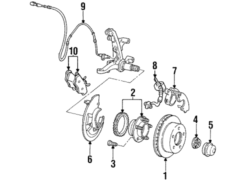 Ford 1W1Z-2B120-AA Caliper With Pads