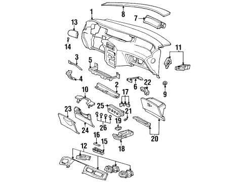 Ford F58Z1604338A Panel Instrument