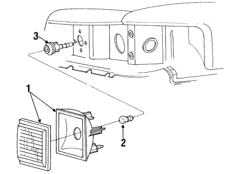 Ford FOVY-13200-A Parking Light - Without Bulb