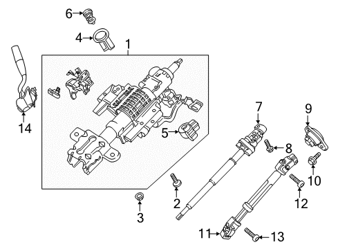 Ford JL1Z-7P155-U SELECTOR ASSY - TRANSMISSION