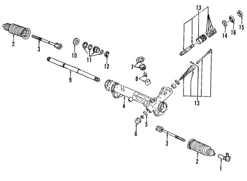 Ford E5DZ3575A Rack Steering Gear