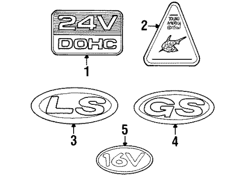 Ford F5RZ5442528XAD Emblem, Front Ford F5RZ5442528XAD Emblem, Front