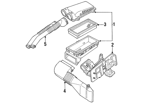 Ford E7TZ-9600-F Cleaner Assembly - Air