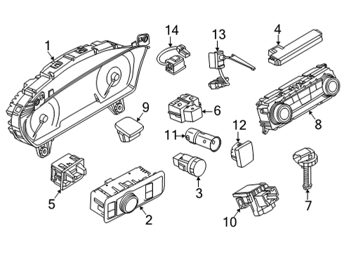 Ford M1PZ-10890-A MASK - FUEL AND TEMPERATURE GA