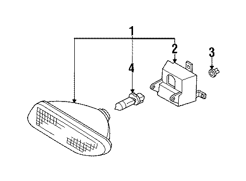 Ford F8CZ-15200-AA Lamp Assembly - Fog - Round