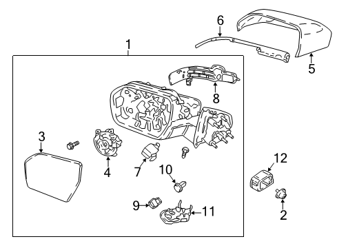 Ford LL1Z-17683-AA MIRROR ASY - REAR VIEW OUTER